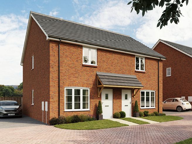 2 bedroom house - artist's  impression subject to change. Please note that the above computer generated image is representative of the house type and not the specified plot as some details and materials may vary.